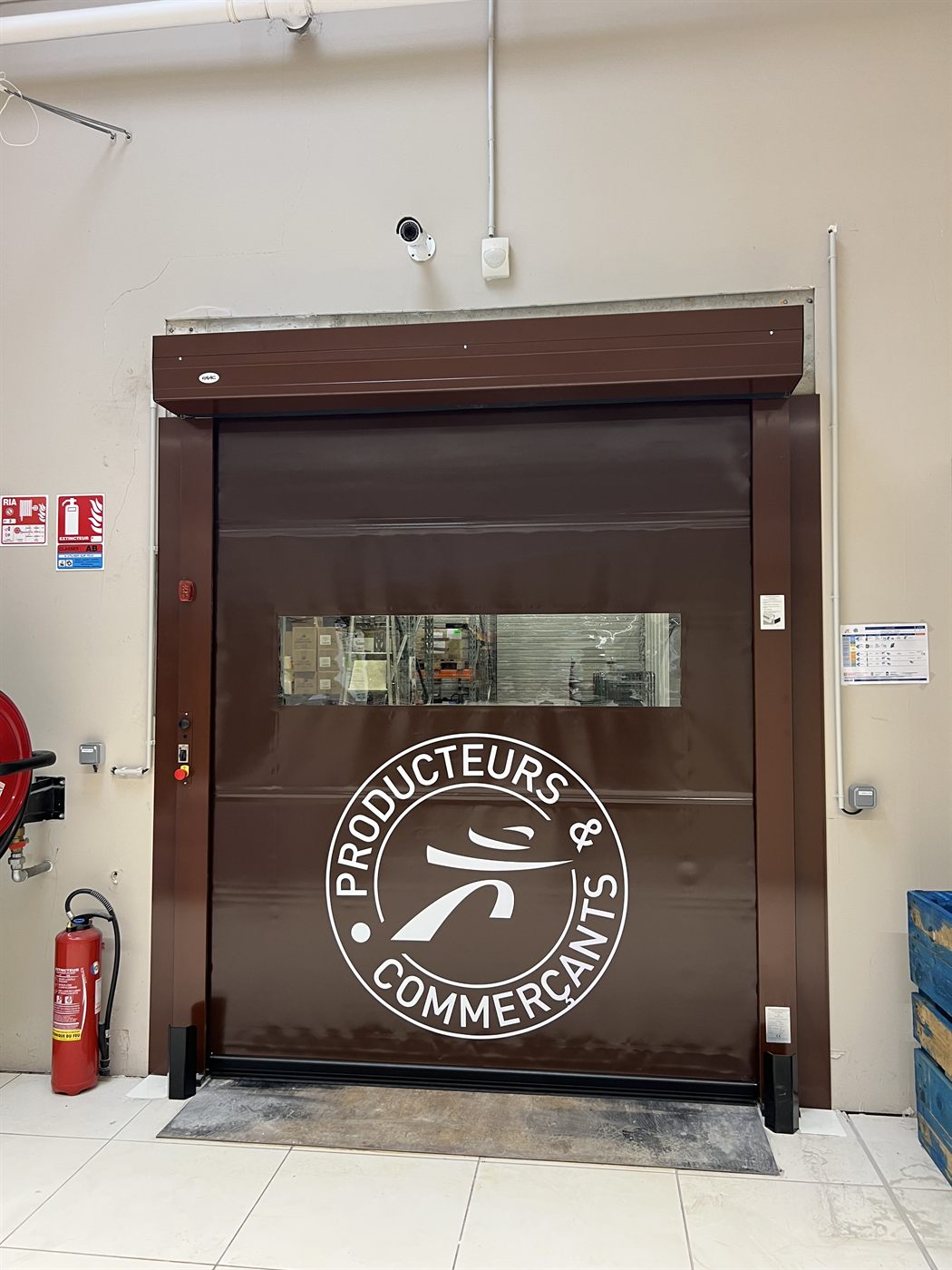 Porte souple entrepôt industriel